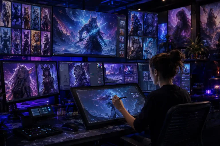 Creative AI-generated fantasy artwork using Pony Diffusion V6 on PicLumen