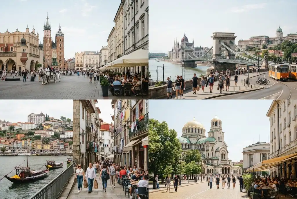 Cheapest European cities to travel to featuring affordable historic destinations across Europe