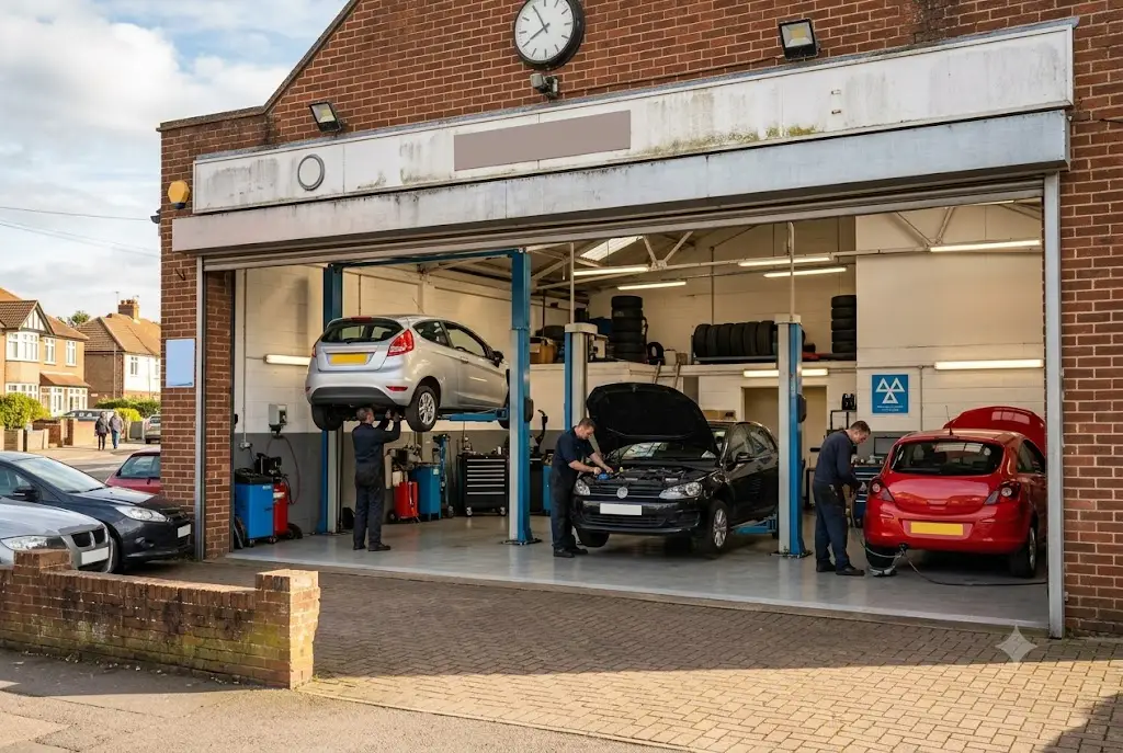 Local UK garage performing MOT and car servicing