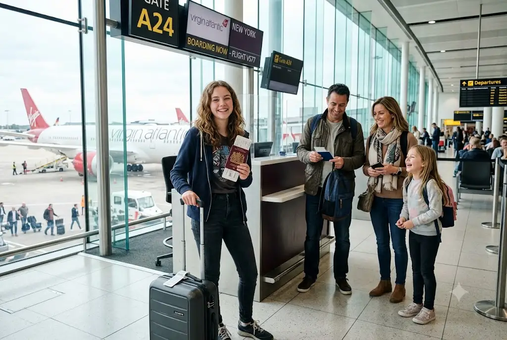 Travel insurance for a child-only covering a young traveller at an airport