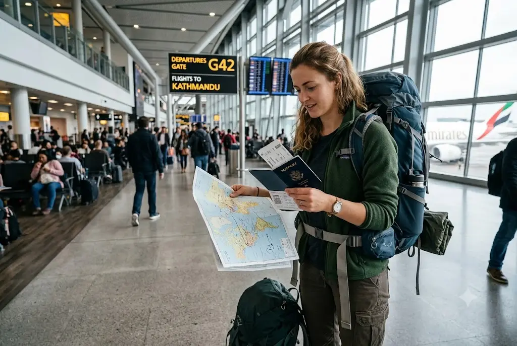 Young traveller preparing for a gap year with gap year travel insurance