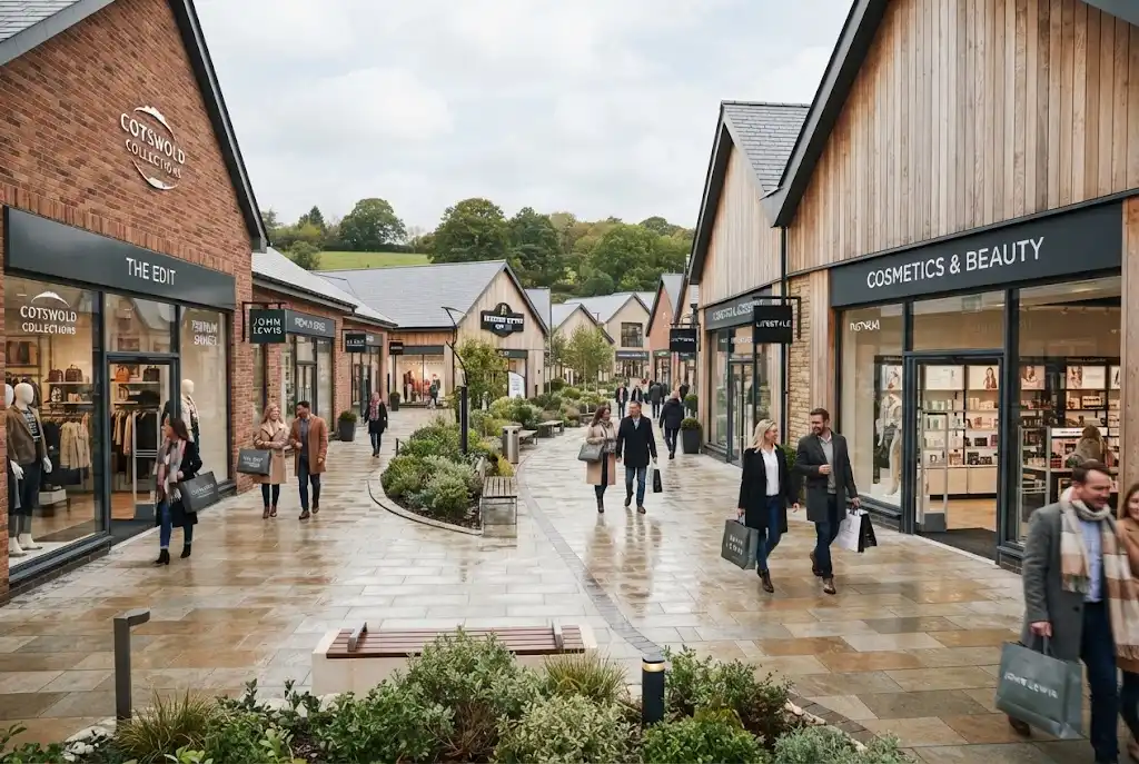 Shopping outlet centres in the UK with fashion, beauty and lifestyle retailers