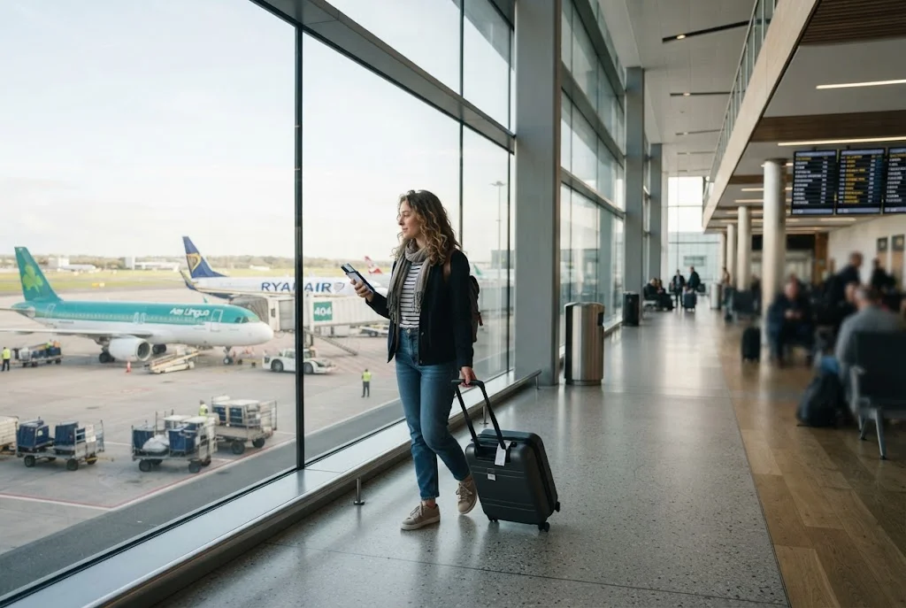 Cheap holidays from Dublin with a traveller preparing for an affordable European trip